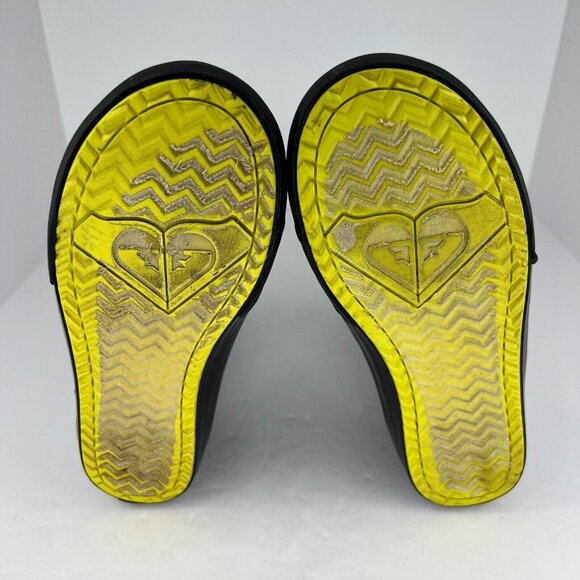 Roxy Womens Drizzle Black Lace Up Rubber Mid Calf Slip On Size 7 Rain Boots - Picture 8 of 9